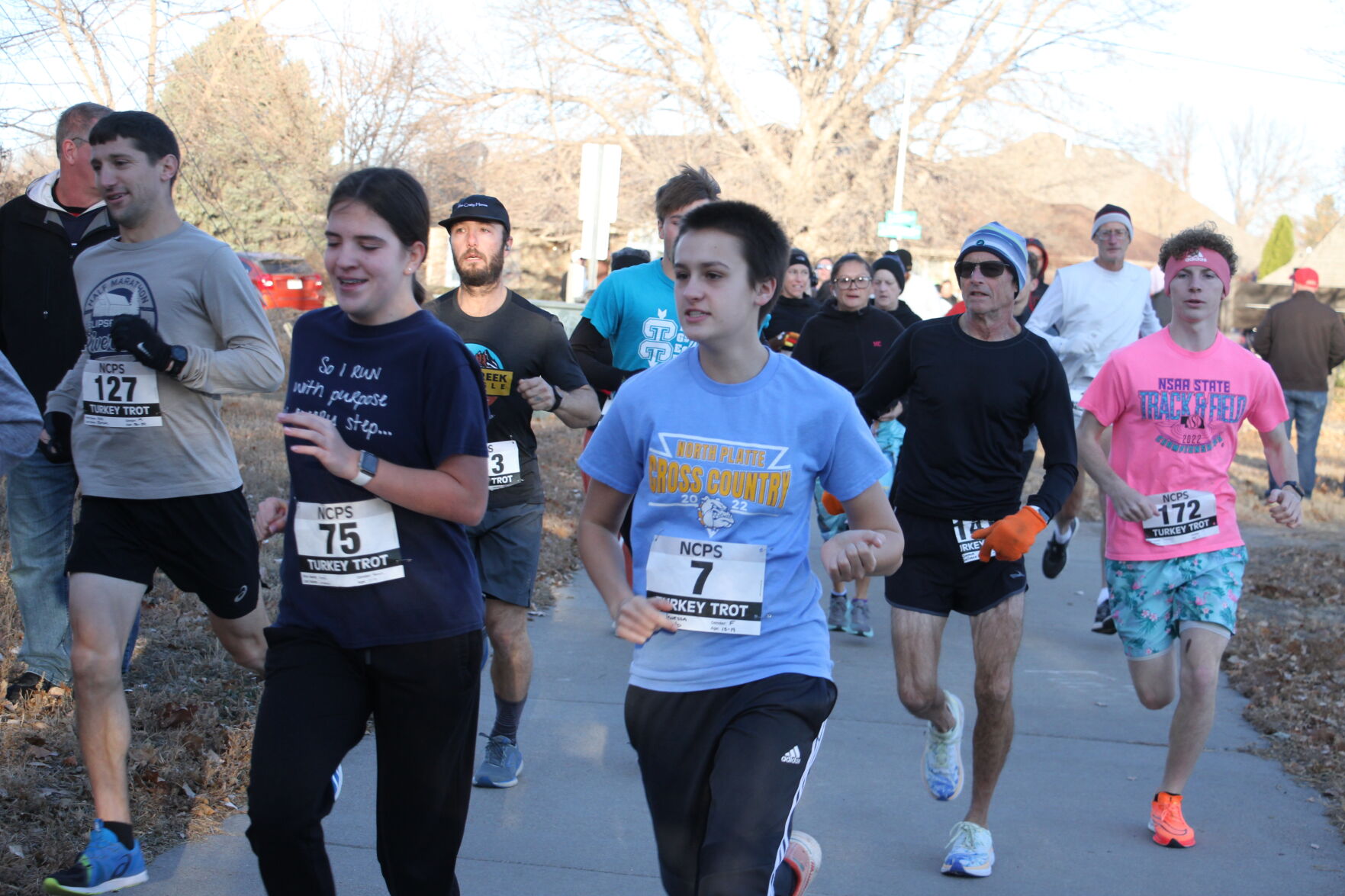 Turkey trotters gobble their way down trail